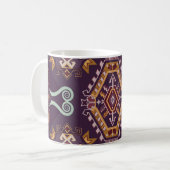 Mug Conception géométrique ethnique colorée et transpa (Devant gauche)