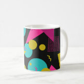 Mug Conception géométrique Memphis des années 80 rétro (Devant droit)