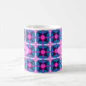 Mug Conception géométrique rétro en rose, violet et bl (Centre)