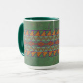 Mug Conception géométrique verte de l'armoise du Sud-O (Devant gauche)