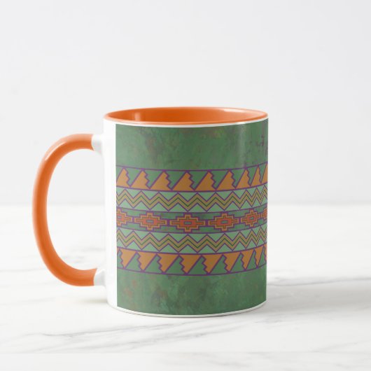 Mug Conception géométrique verte Sagebrush Sud-Ouest (Gauche)