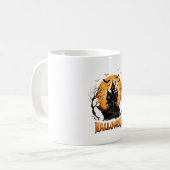 Mug Conception graphique de maison hantée de la lune c (Devant gauche)