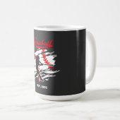 Mug Conception Graphique de Silhouette de Baseball – F (Devant droit)