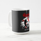 Mug Conception Graphique de Silhouette de Baseball – F (Devant gauche)