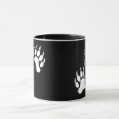 Mug Conception graphique d'ours grizzly et empreintes (Centre)