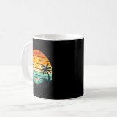 Mug Conception Graphique Palmiers Coucher de Soleil Ré (Devant gauche)