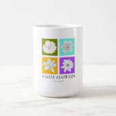 Mug Conception graphique Pop Art de fleurs blanches mi (Centre)