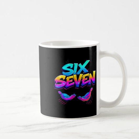 Mug Conception graphique Six Sept drôle 67 6 7 Mème Ma (Droite)