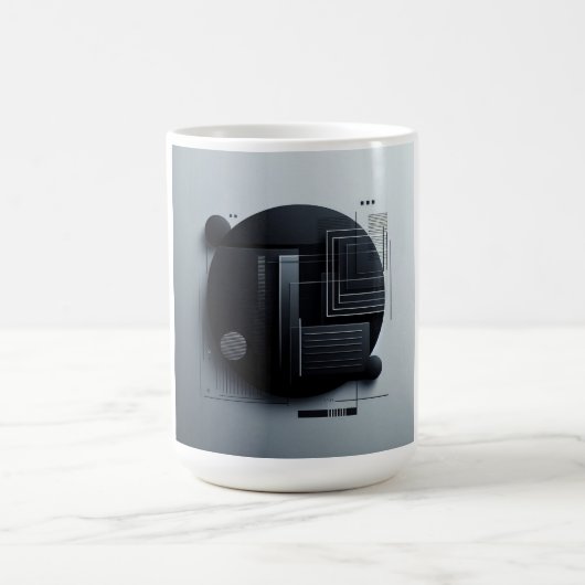 Mug Conception graphique sombre moderne (Centre)