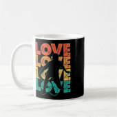 Mug Conception Graphique Thème Rétro J'adore Badminton (Gauche)