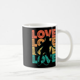 Mug Conception Graphique Thème Rétro J'adore Badminton