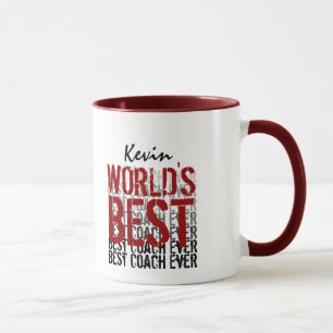 Mug Conception grunge moderne du meilleur entraîneur