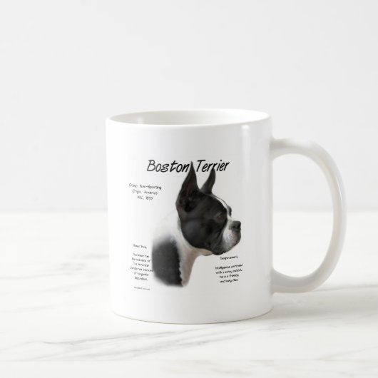 Mug Conception historique de Boston Terrier (Droite)