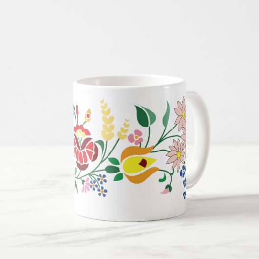 Mug Conception hongroise de broderie de Traditonal (Devant droit)