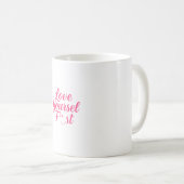 Mug Conception Inspirationnelle d'amour-propre (Devant droit)