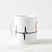 Mug Conception irlandaise de battement de coeur de (Devant gauche)