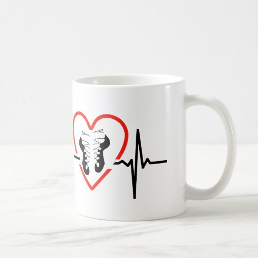 Mug Conception irlandaise de battement de coeur de (Droite)