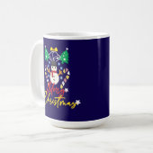 Mug Conception joyeuse de Noël avec cloche, arbres (Devant gauche)