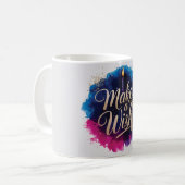 Mug Conception Joyeux Anniversaire Néon (Devant gauche)
