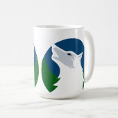 Mug Conception Loup Hurlant Pleine Lune (Devant droit)