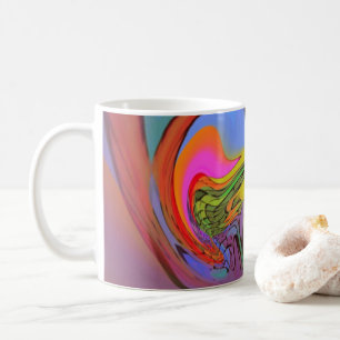 Mug Conception lumineuse d'abrégé sur vague de coule