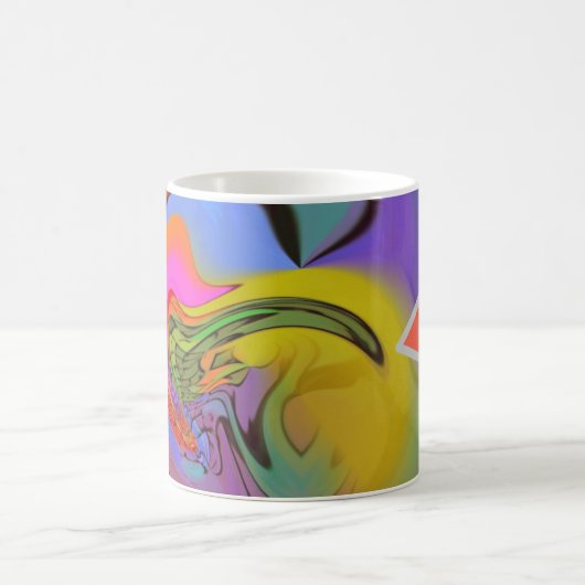 Mug Conception lumineuse d'abrégé sur vague de couleur (Centre)