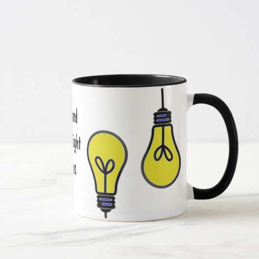 Mug Conception lumineuse d'idées d'ampoule (Droite)