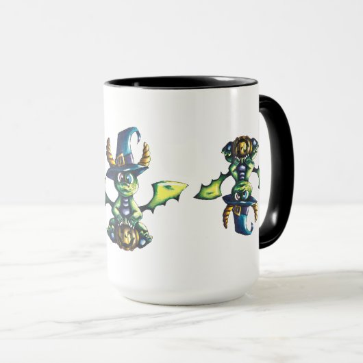 Mug Conception magique du dragon d'Halloween (Devant droit)