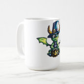 Mug Conception magique du dragon d'Halloween (Devant gauche)