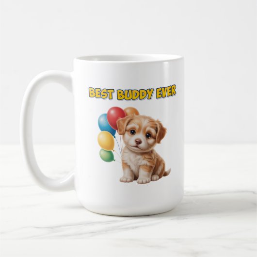Mug Conception "Meilleur Copain de Toujours" de Chiot (Gauche)