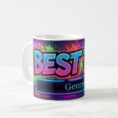 Mug Conception "MEILLEUR PÈRE" avec espace réservé pou (Devant gauche)