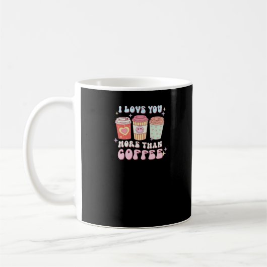 Mug Conception minimale de Je t'aime plus  (Gauche)