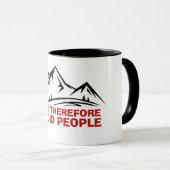 Mug Conception minimale de montagne pour la randonnée  (Devant droit)
