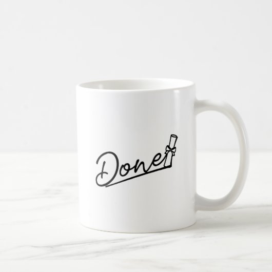 Mug Conception minimale de remise de diplôme terminée (Droite)