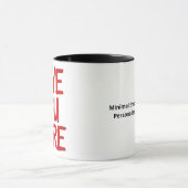 Mug Conception minimale et sincère d'amour (Centre)