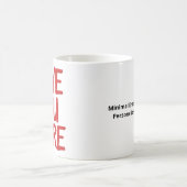 Mug Conception minimale et sincère Je t'aime (Centre)