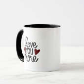 Mug Conception minimale Plus sincère de vous aimer (Devant gauche)