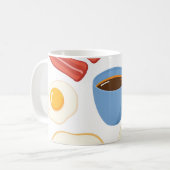 Mug Conception moderne à plat d'oeufs de bacon Toast e (Devant gauche)