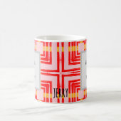 Mug Conception moderne de croix géométrique rouge et r (Centre)
