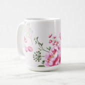 Mug Conception Moderne de Fleurs de Rose (Devant gauche)