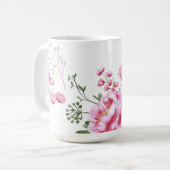 Mug Conception Moderne de Fleurs de Rose (Devant gauche)