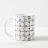Mug Conception moderne de Rose de grille florale (Gauche)