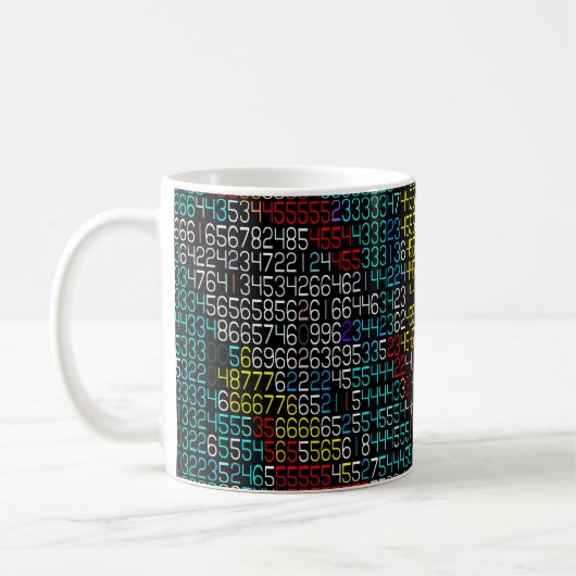 Mug Conception moderne des numéros de flux de données (Gauche)