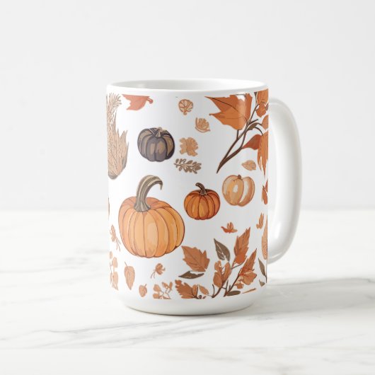 Mug Conception motif d'automne (Devant droit)