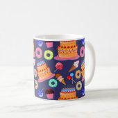 Mug Conception Motif de pâtisserie de gâteaux d'annive (Devant droit)