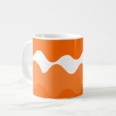 Mug Conception motif des vagues horizontales orange et (Devant gauche)