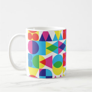 Mug Conception motif géométrique Abstraite et colorée.