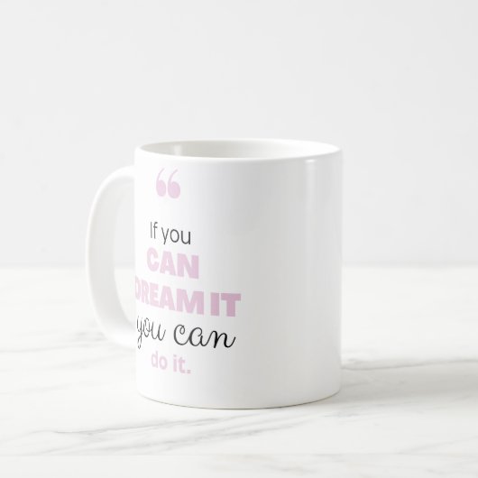 Mug Conception motivationnelle des citation moderne (Devant gauche)
