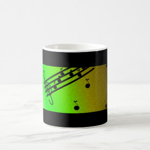 Mug Conception musicale noire et verte