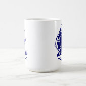 Mug Conception nautique d'ancre de voilier capitaine (Centre)